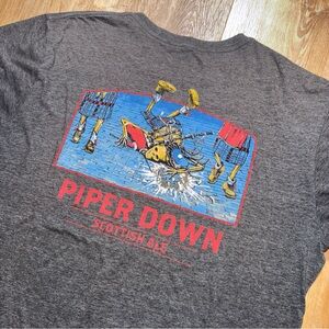 Scottish Ale Ballast Point Gray 'Piper Down' Graphic Tee Shirt Womens M Promo M